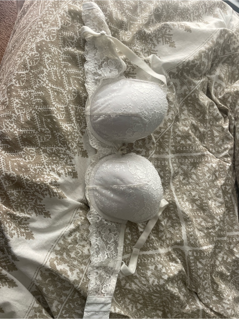 Victoria's Secret White Lace Demi Push-Up Bra